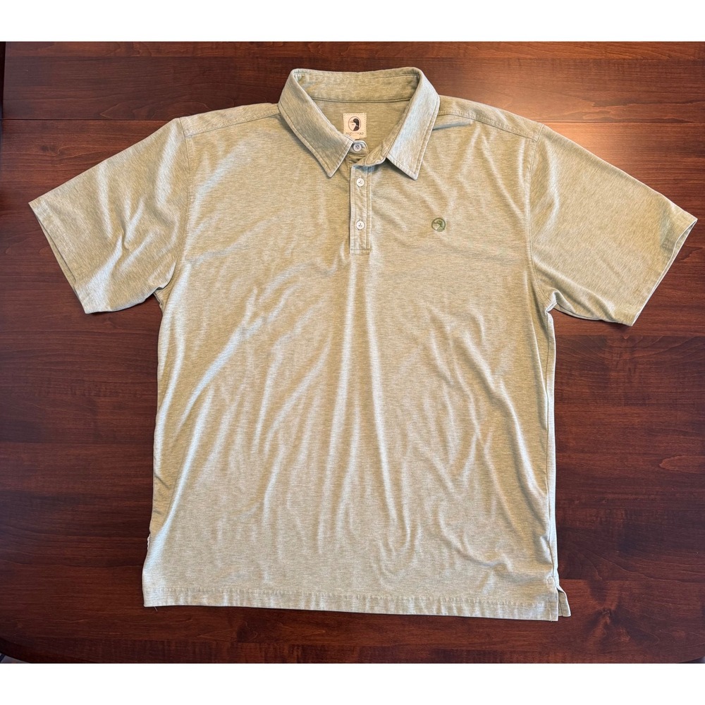 Duck Head Mens XXL Polo Shirt Sage Green Heathered Stretch Short Sleeve Logo